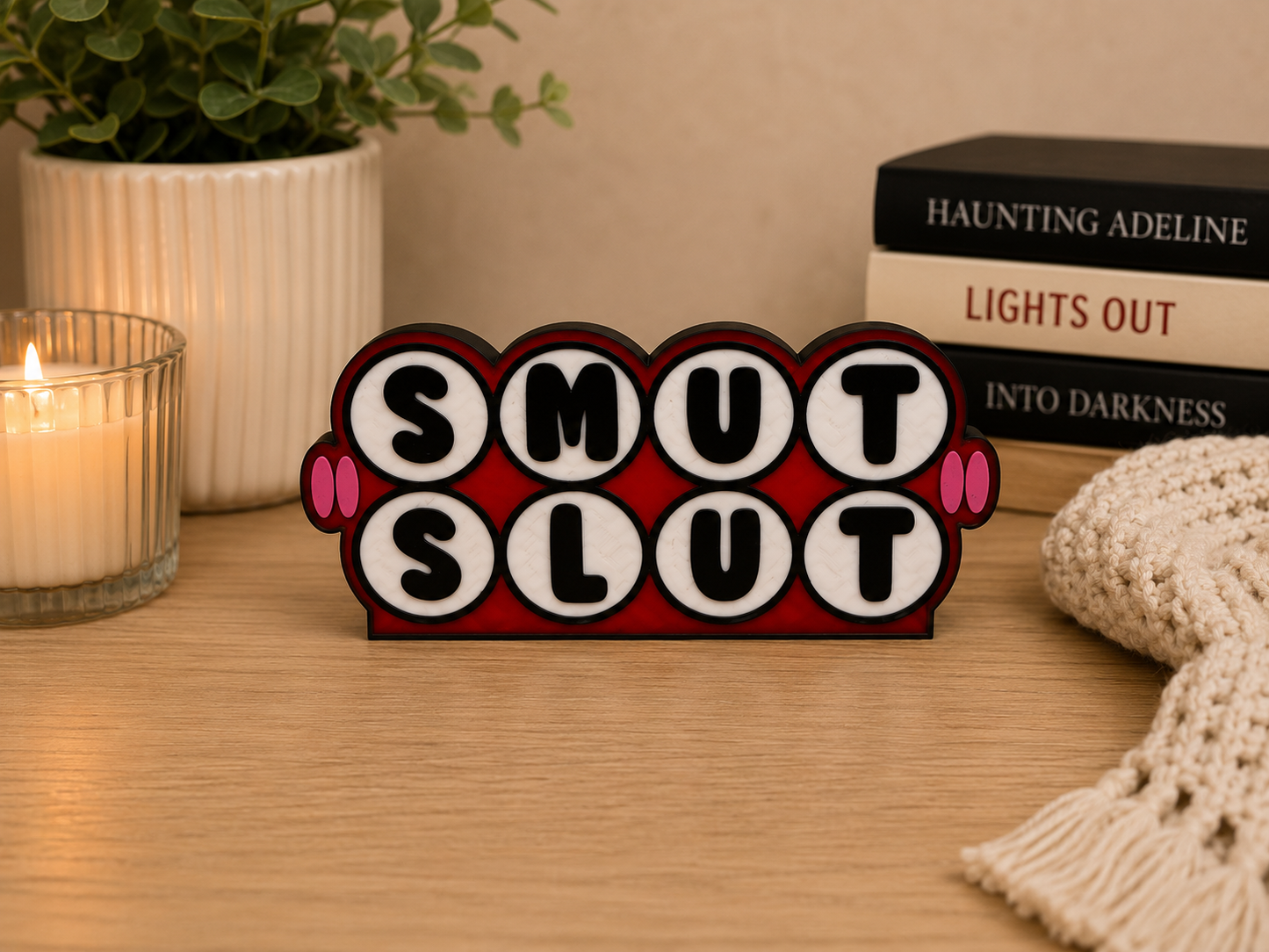 Smut Sl*t- Bookshelf Decor