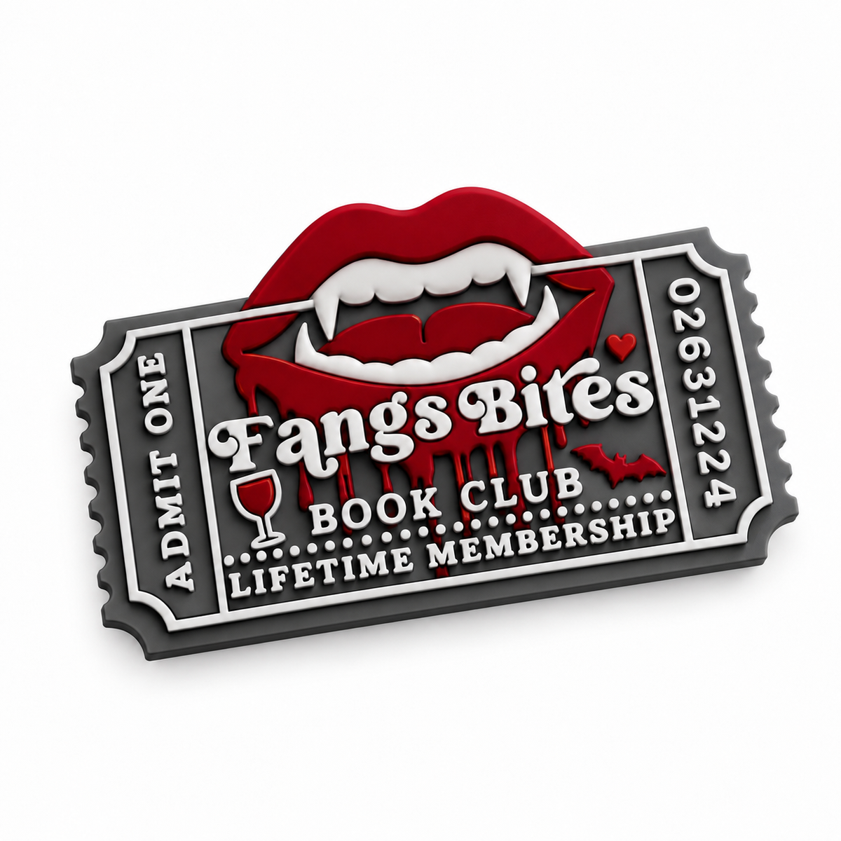 Fangs Bite Bookshelf Ticket