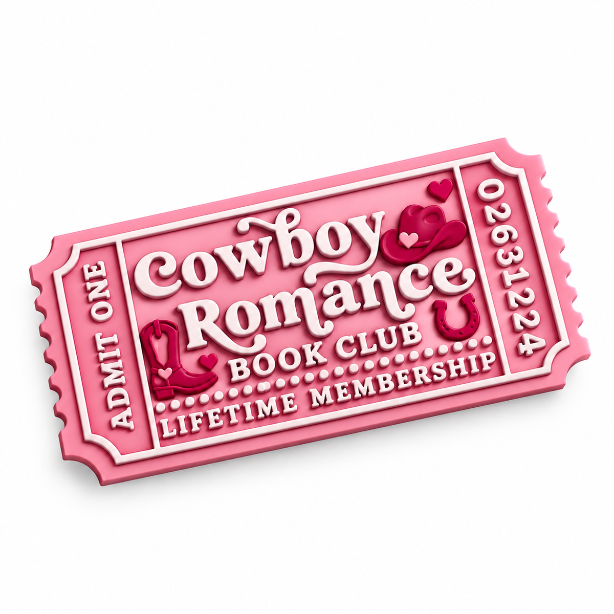 Cowboy Romance Bookshelf Ticket