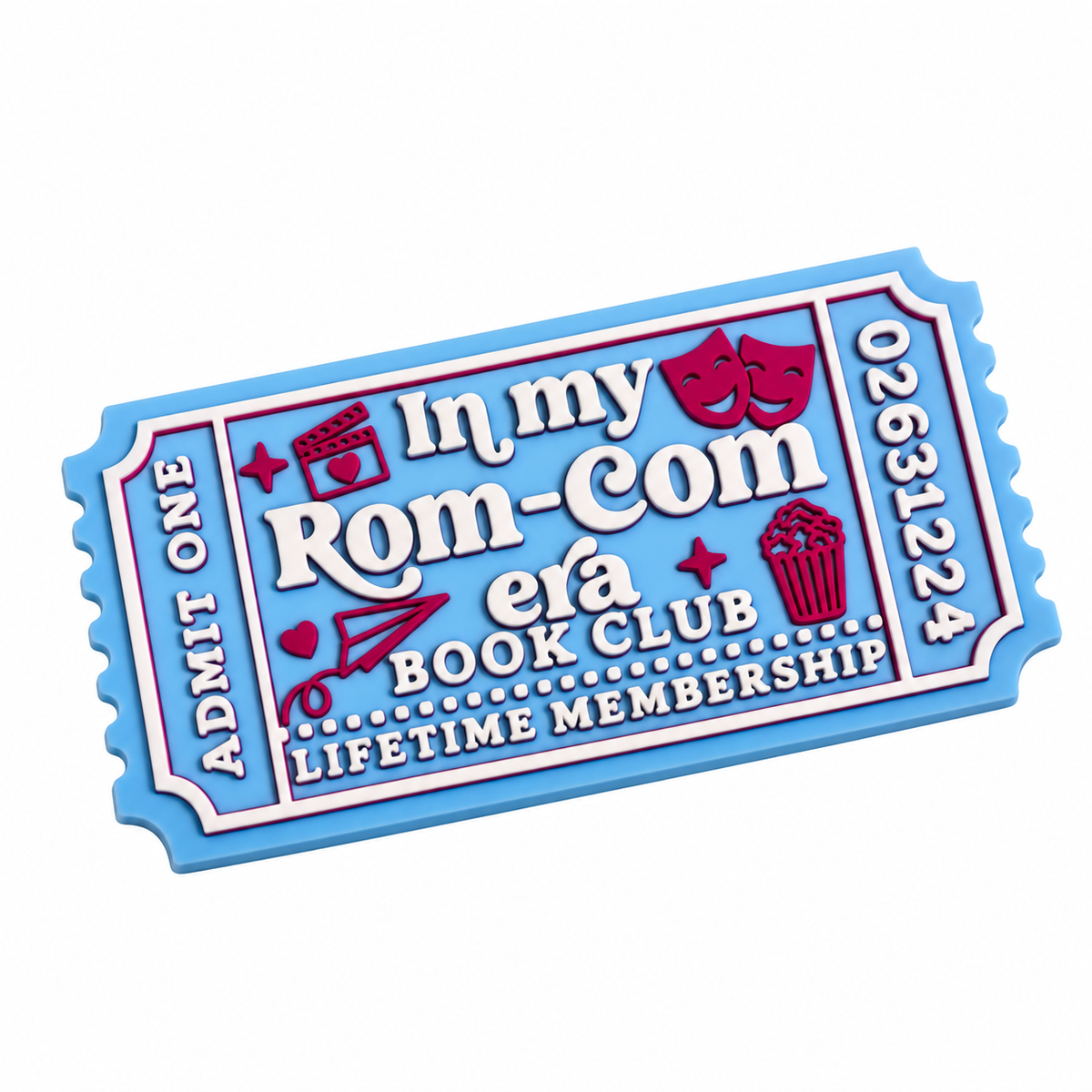 Rom-Com Era Bookshelf Ticket
