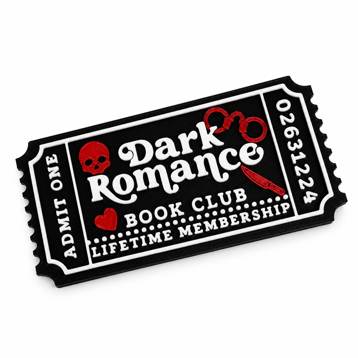 Dark Romance Bookshelf Ticket