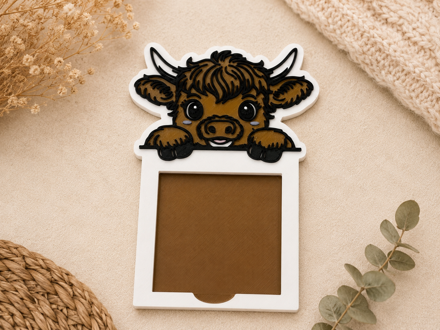 Highland Cow - Sticky Note Holder