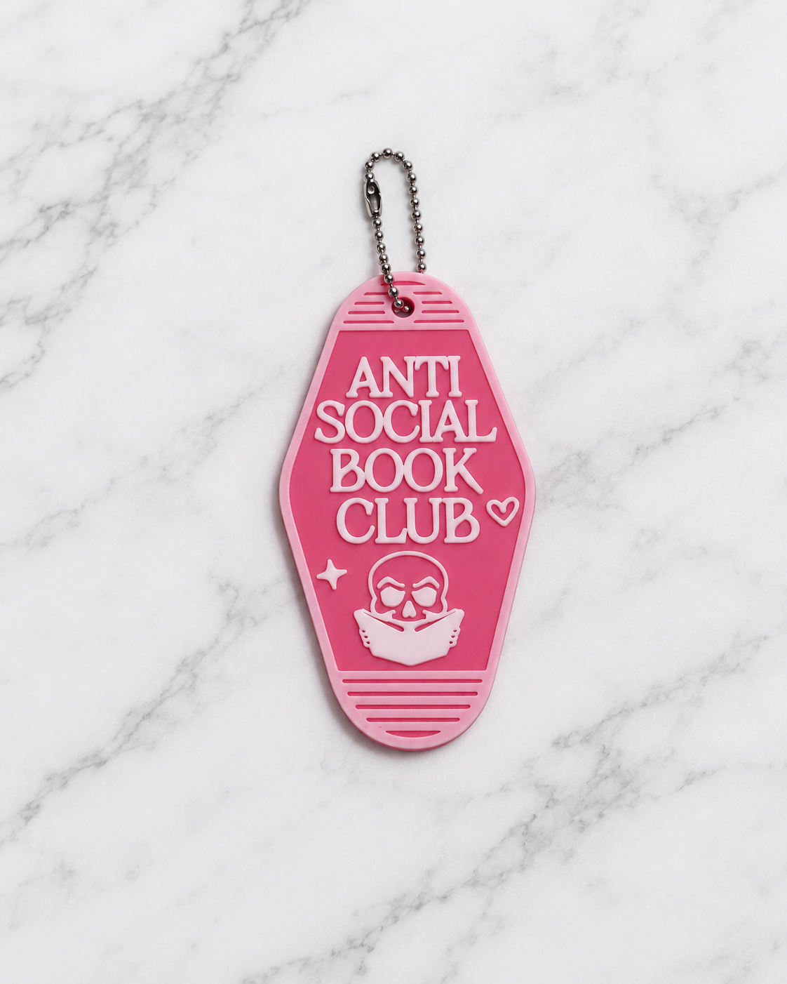 Anti Social Book Club Motel Keychain