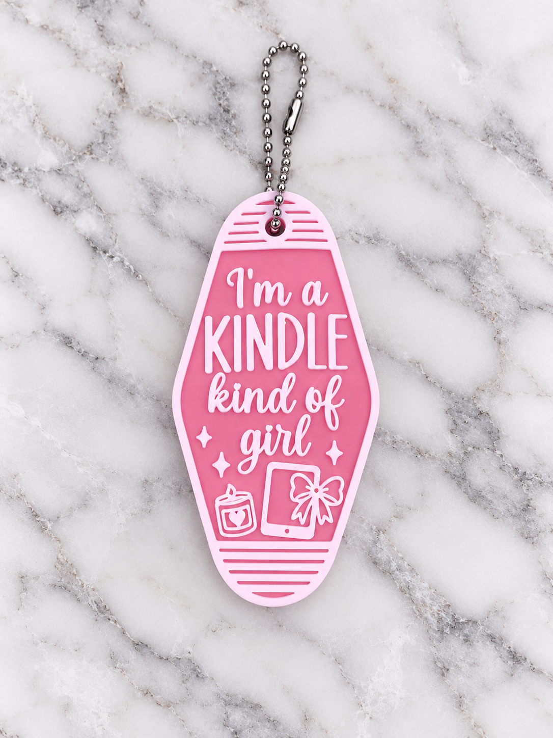 Kindle Girl Motel Keychain