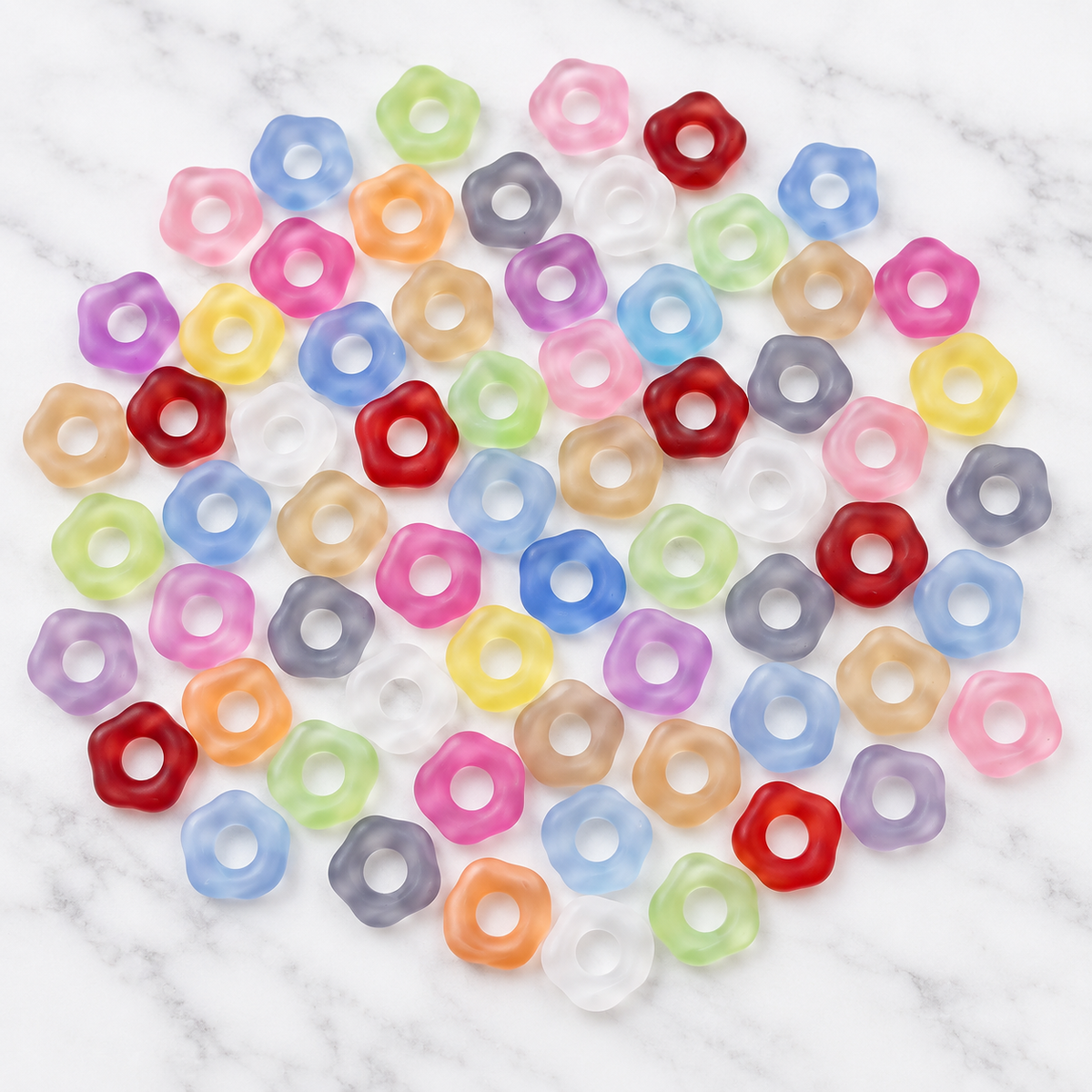 Frosted Wavy Spacer - 25 Pack