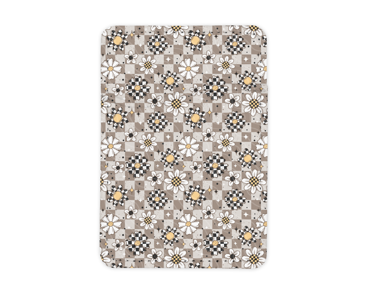 Checkered Bloom | MagSafe Card Holder