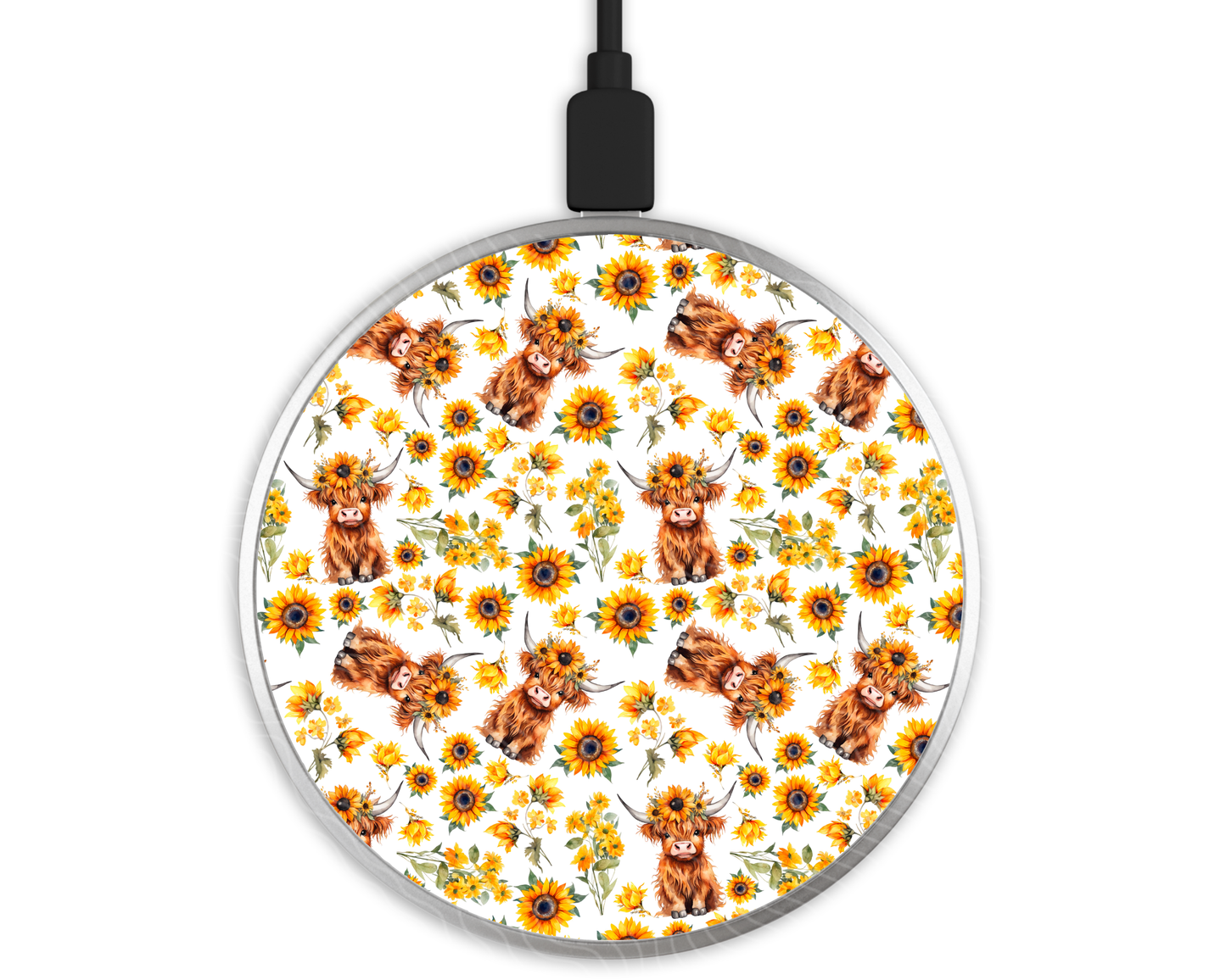 Sunflower Highland | Wireless Charger