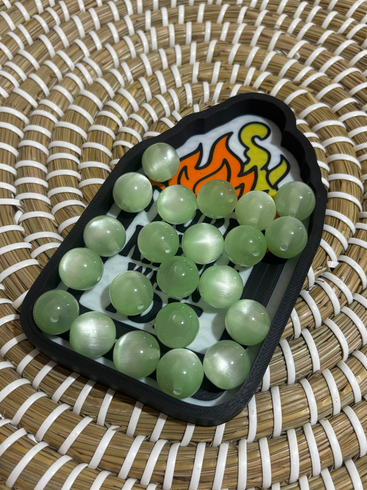 10 Pack Cats Eye Beads