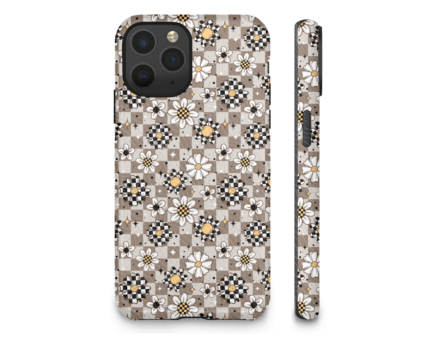 Checkered Bloom | MagSafe Phone Case