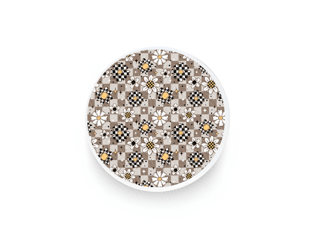 Checkered Bloom | MagSafe Phone Grip