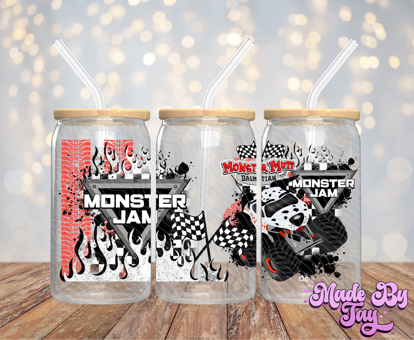 M_nster M_tt Dalmation - 16OZ UV DTF Wrap