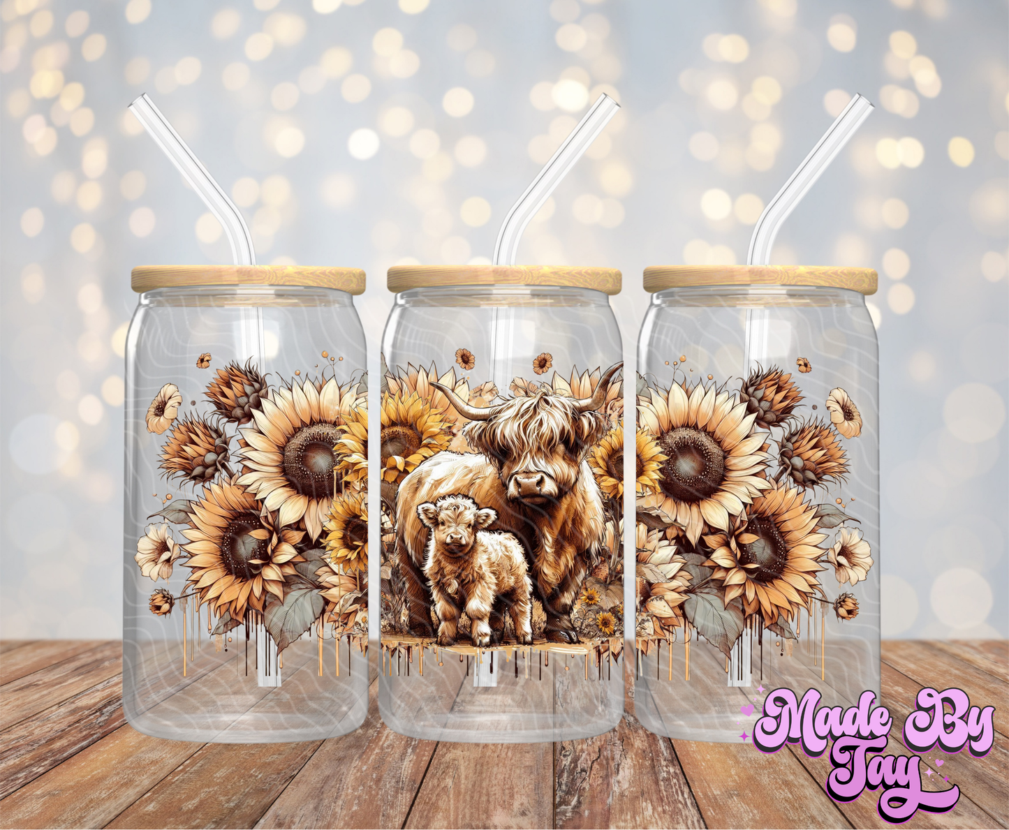 Highland Cows - 16OZ UV DTF Wrap