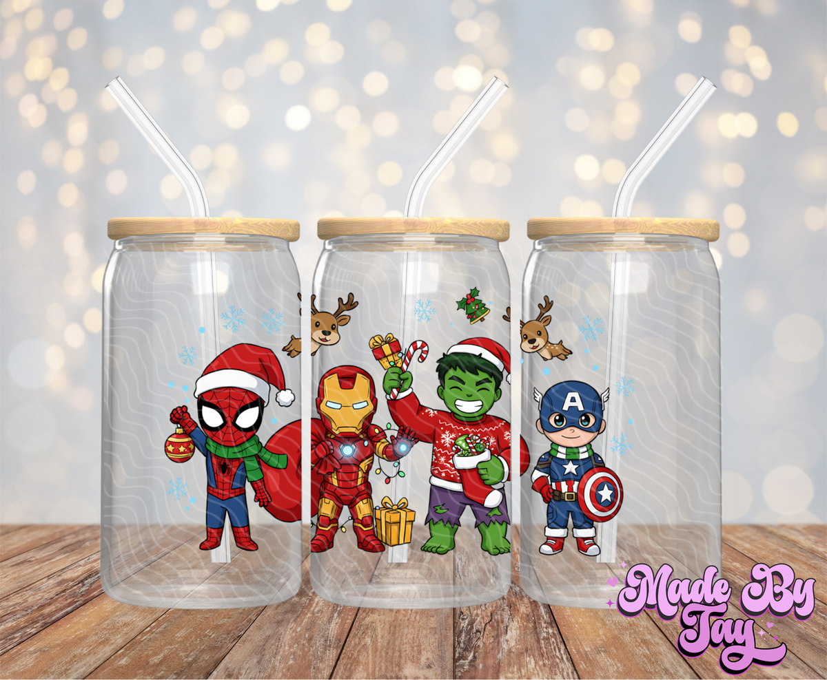 Superheroes Christmas - 16OZ UV DTF Wrap