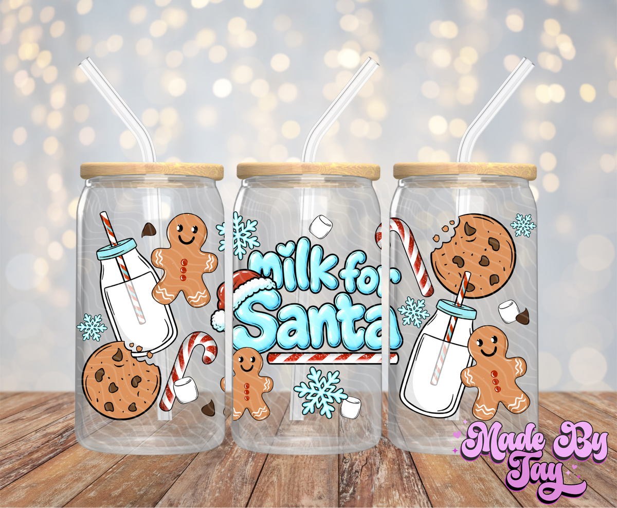 Milk For Santa - 16OZ UV DTF Wrap