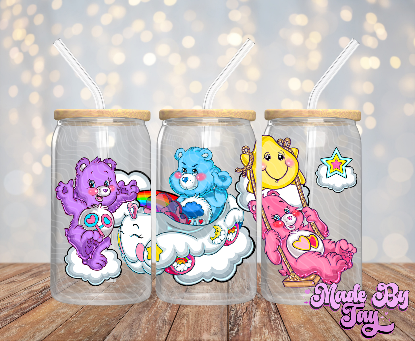 Car_bears - 16OZ UV DTF Wrap