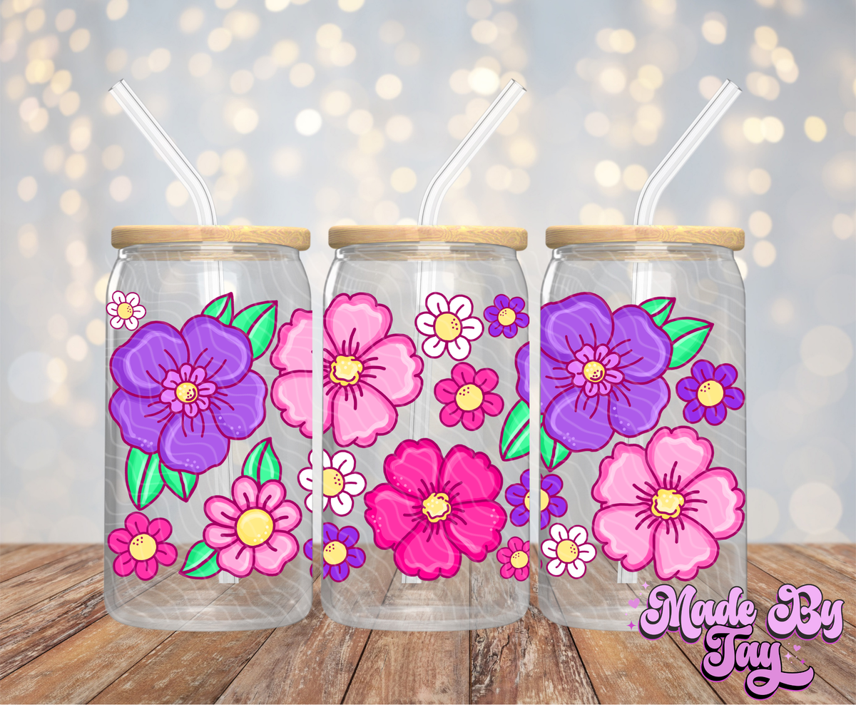 Fl_ral - 16OZ UV DTF Wrap
