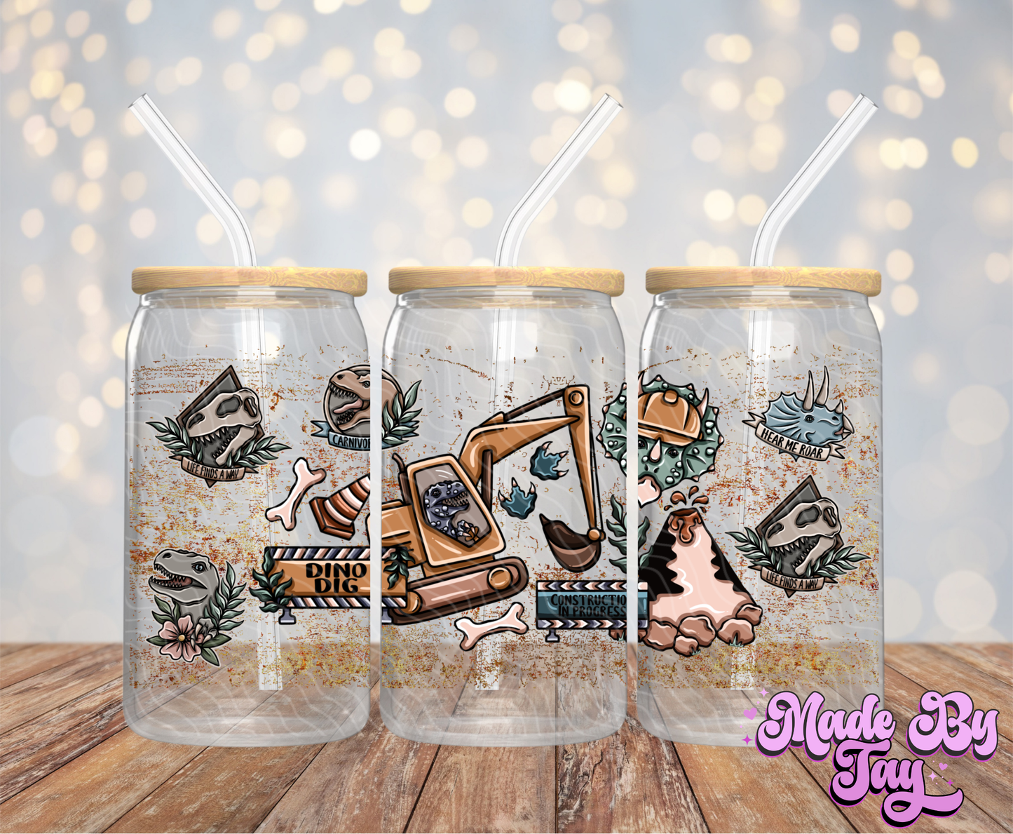 Dino Dig - 16OZ UV DTF Wrap