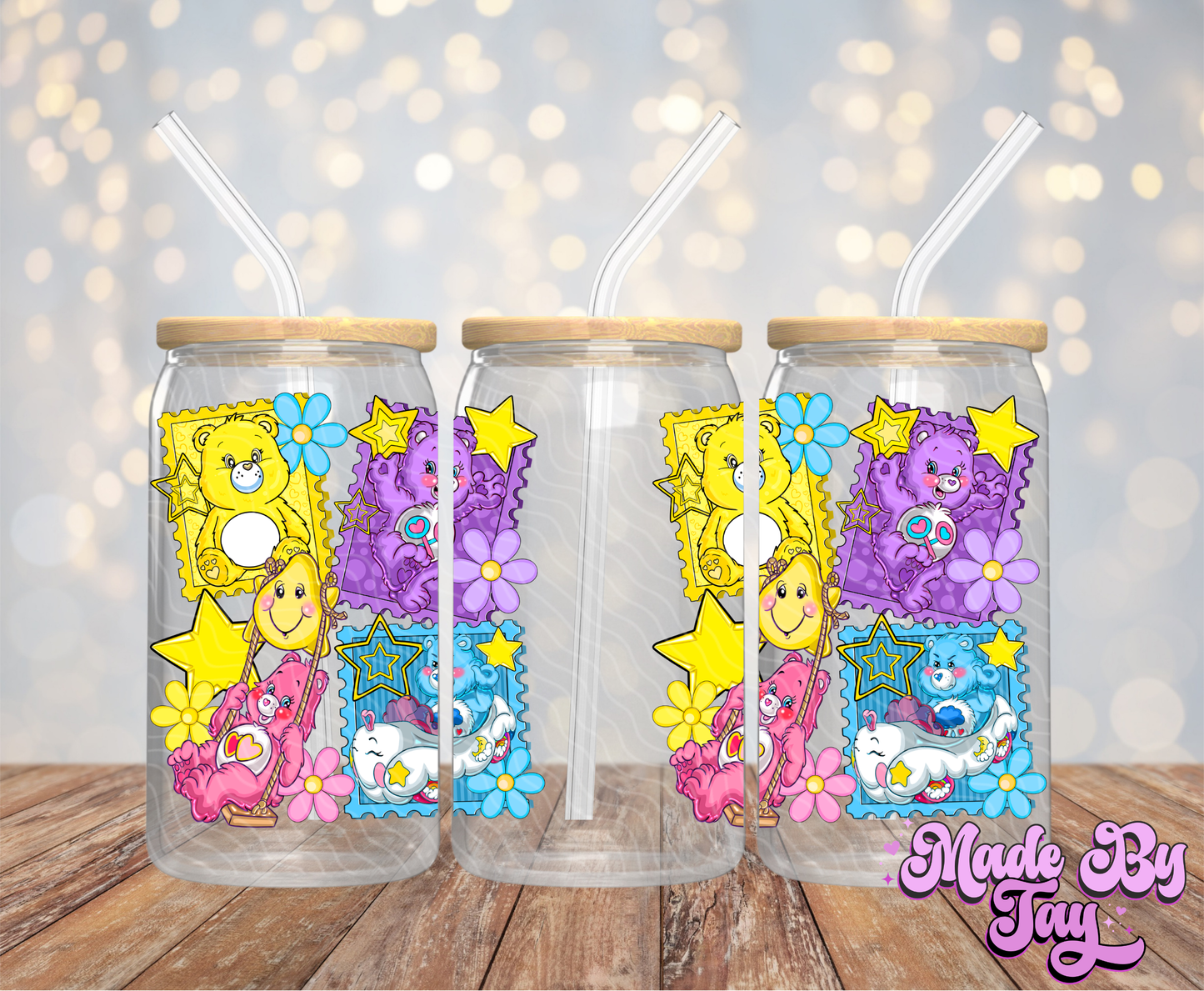 Car_bears - 16OZ UV DTF Wrap