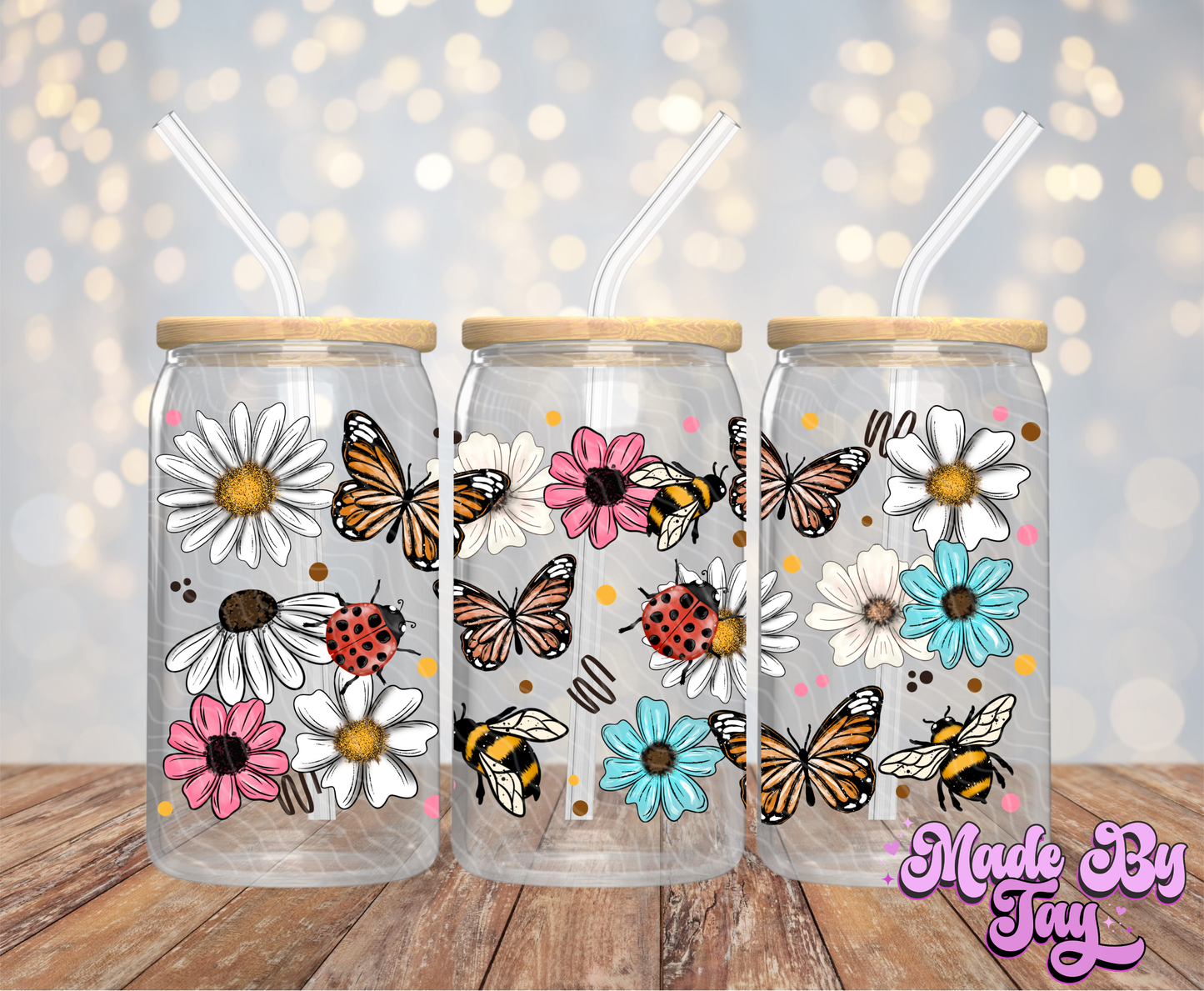 Butterfly Floral - 16OZ UV DTF Wrap