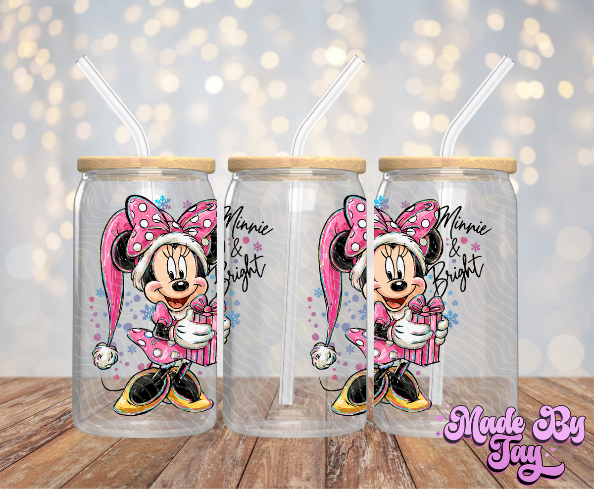 M_nnie Christmas - 16OZ UV DTF Wrap