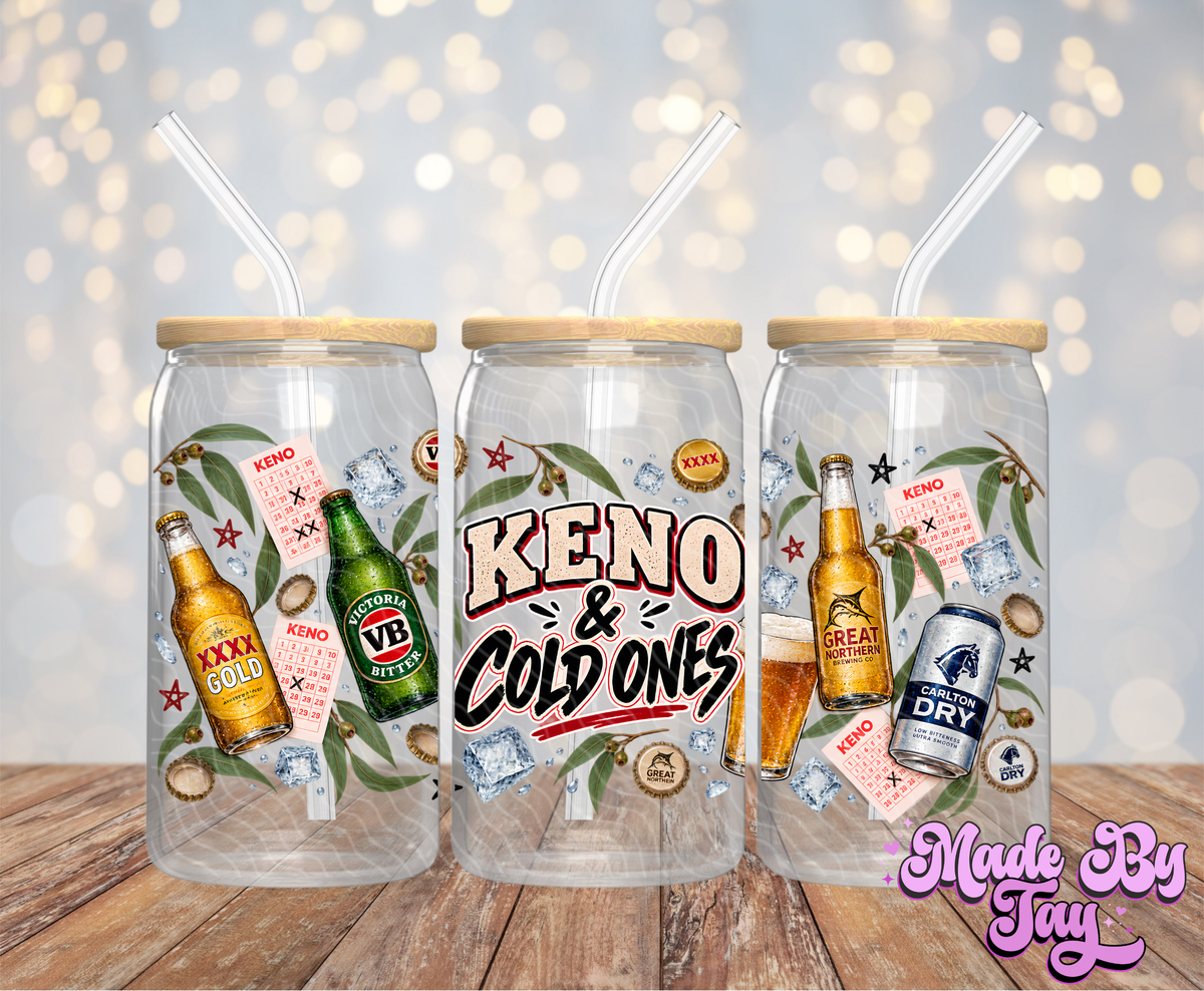 K_no & Cold Ones - 16OZ UV DTF Wrap