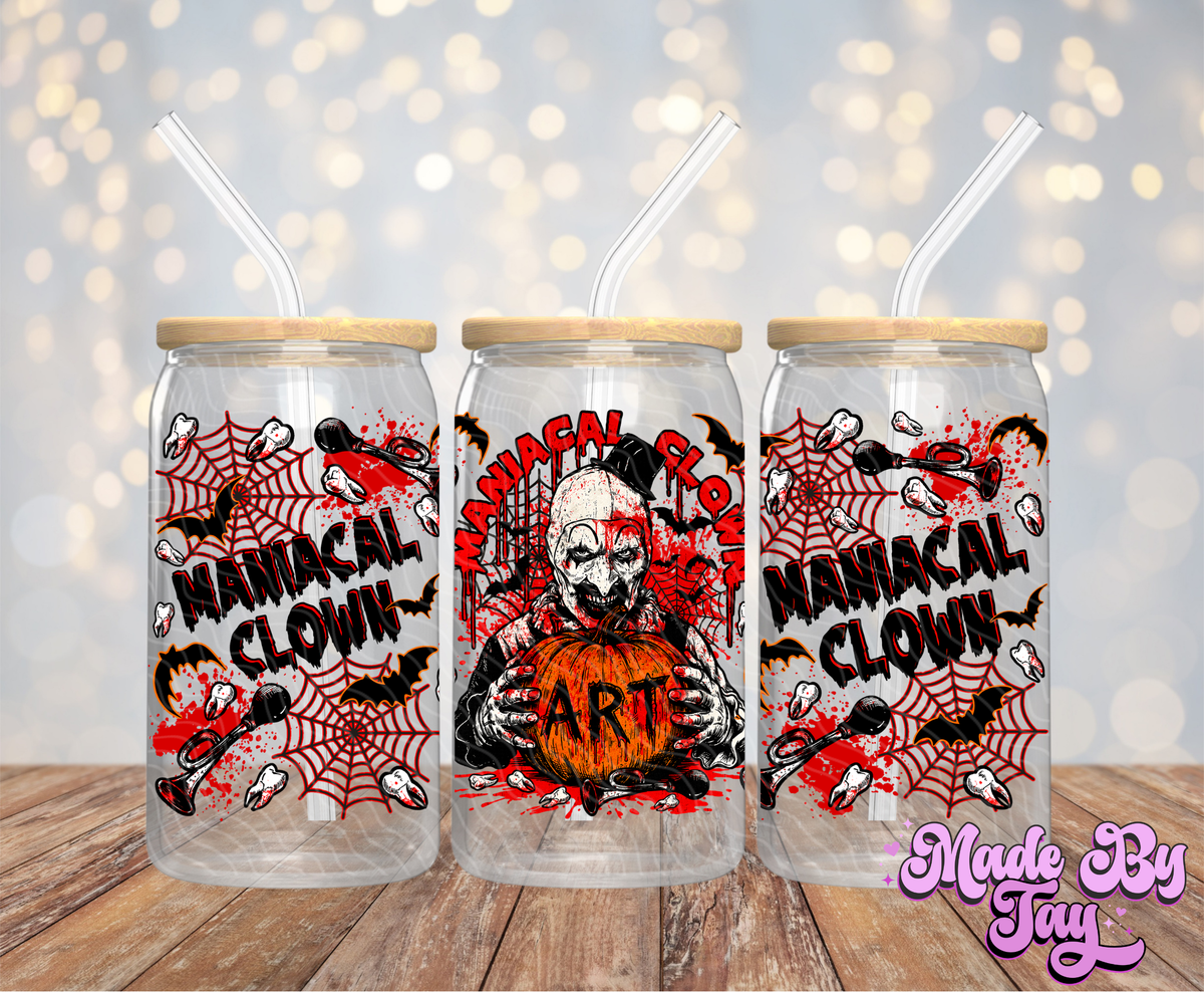 Maniacal Clown - 16OZ UV DTF Wrap