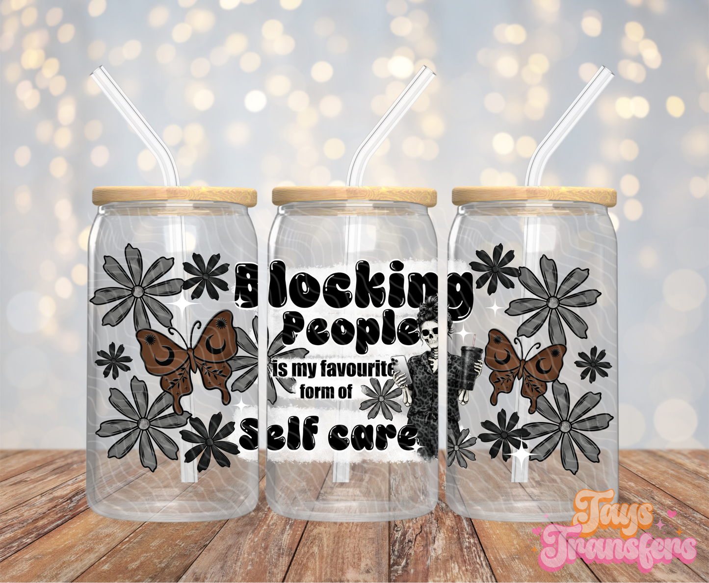 Blocking People - 16OZ UV DTF Wrap