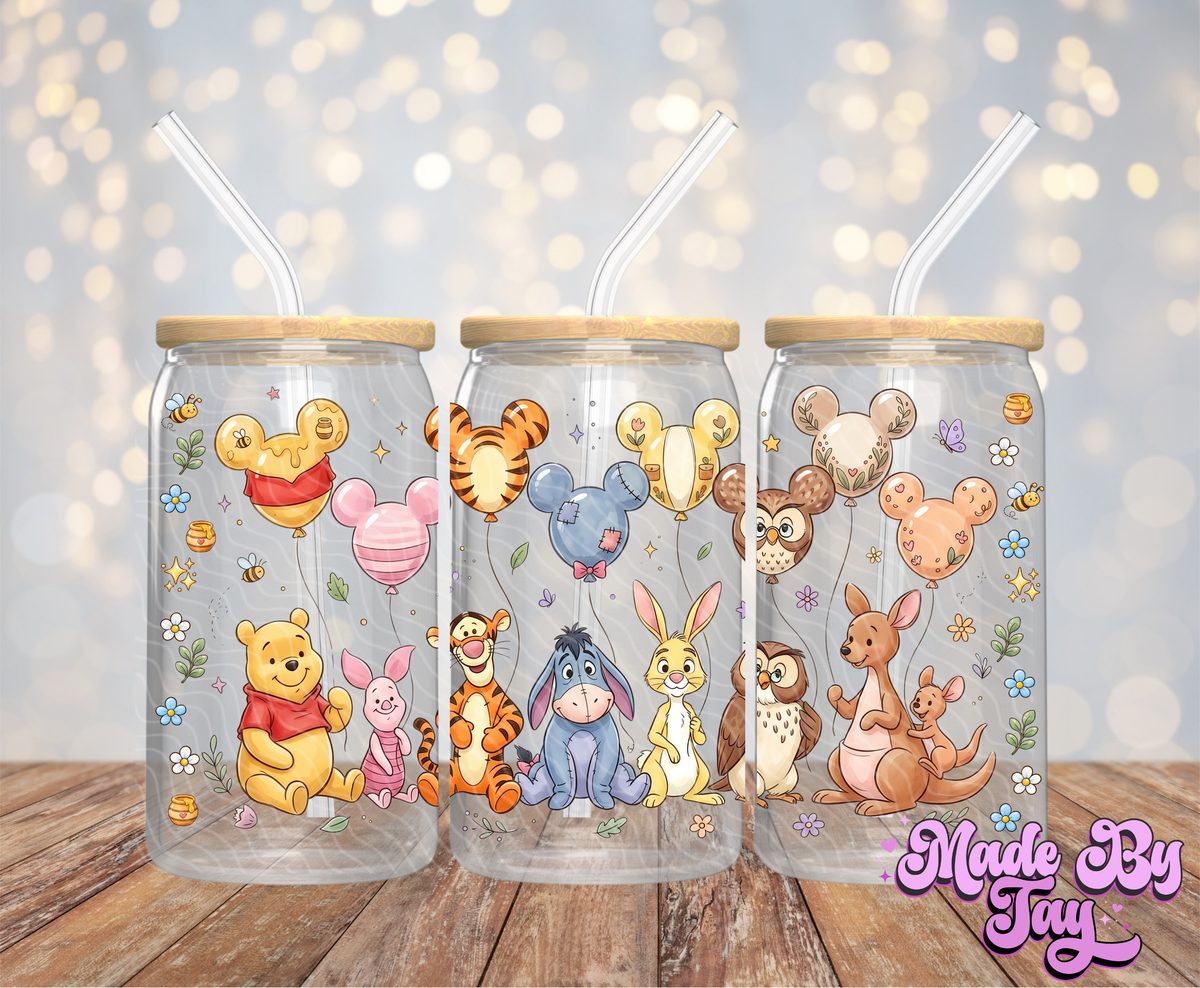 W_nnie & Friends Balloons - 16OZ UV DTF Wrap