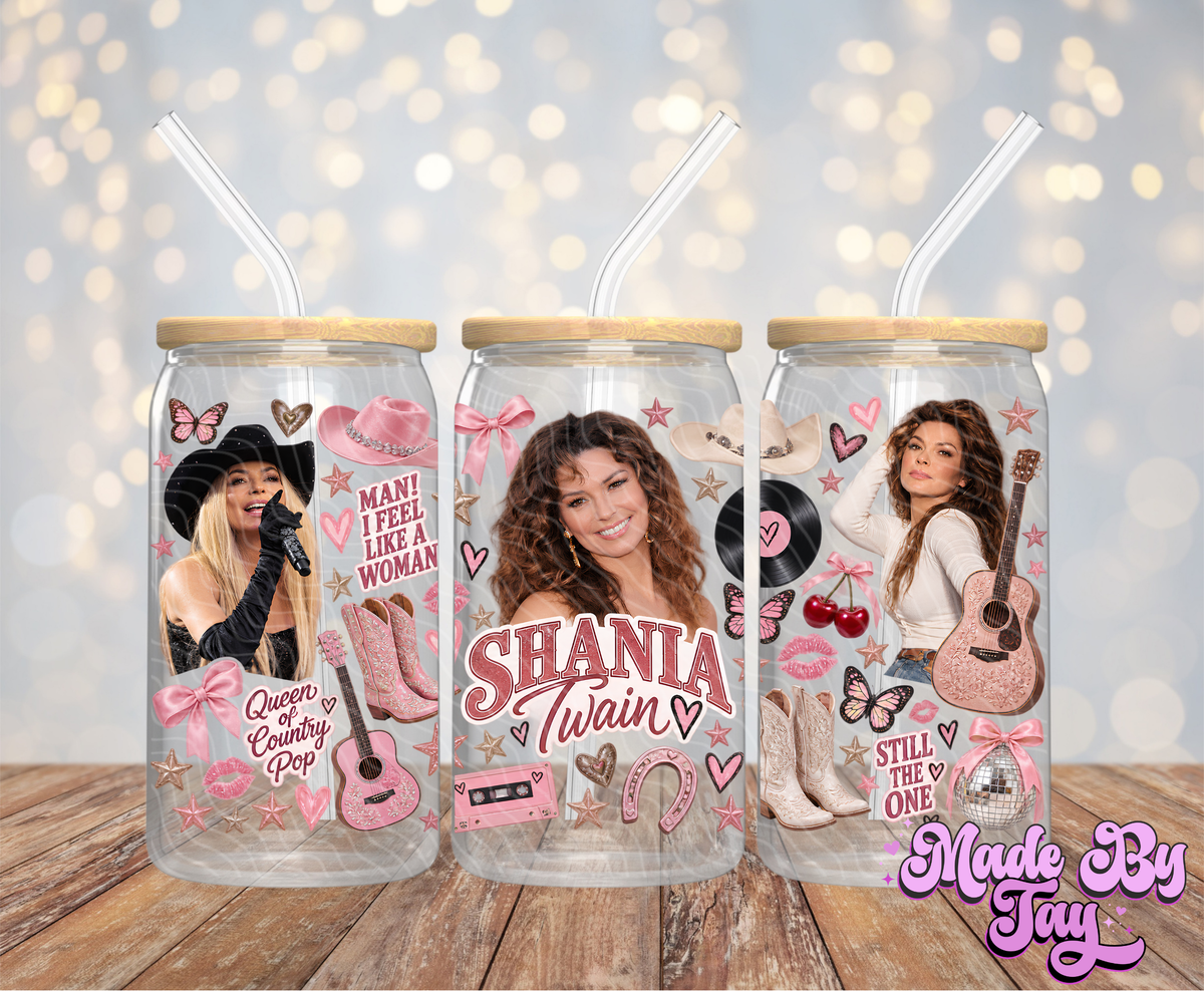 Sh_nia Tw_in - 16OZ UV DTF Wrap