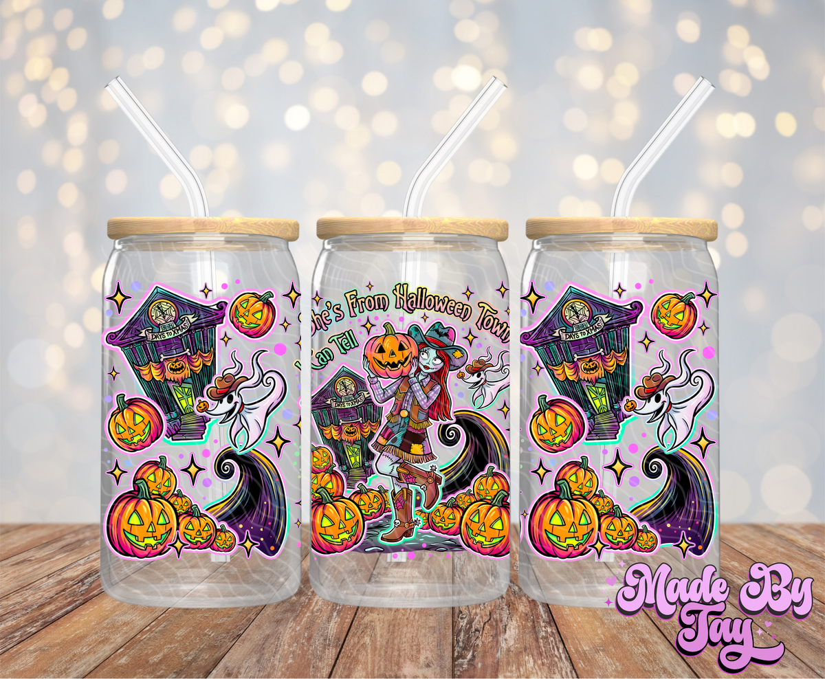 She's From Halloween Town - 16OZ UV DTF Wrap