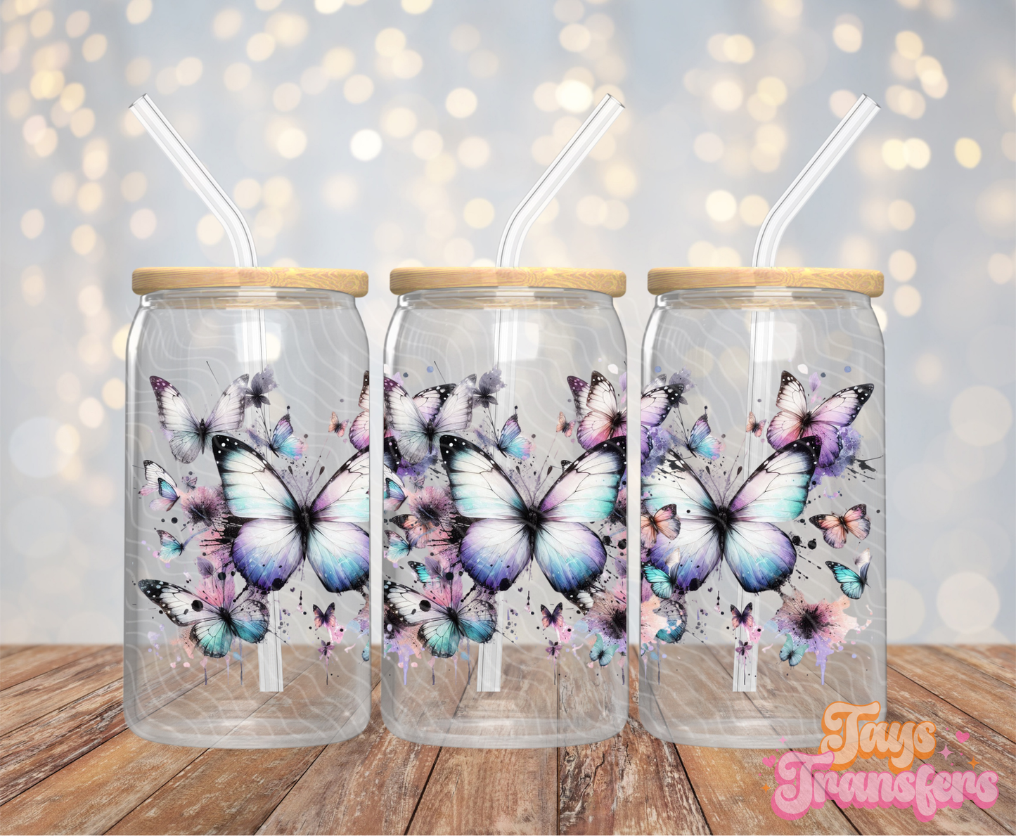 Butterflies - 16OZ UV DTF Wrap