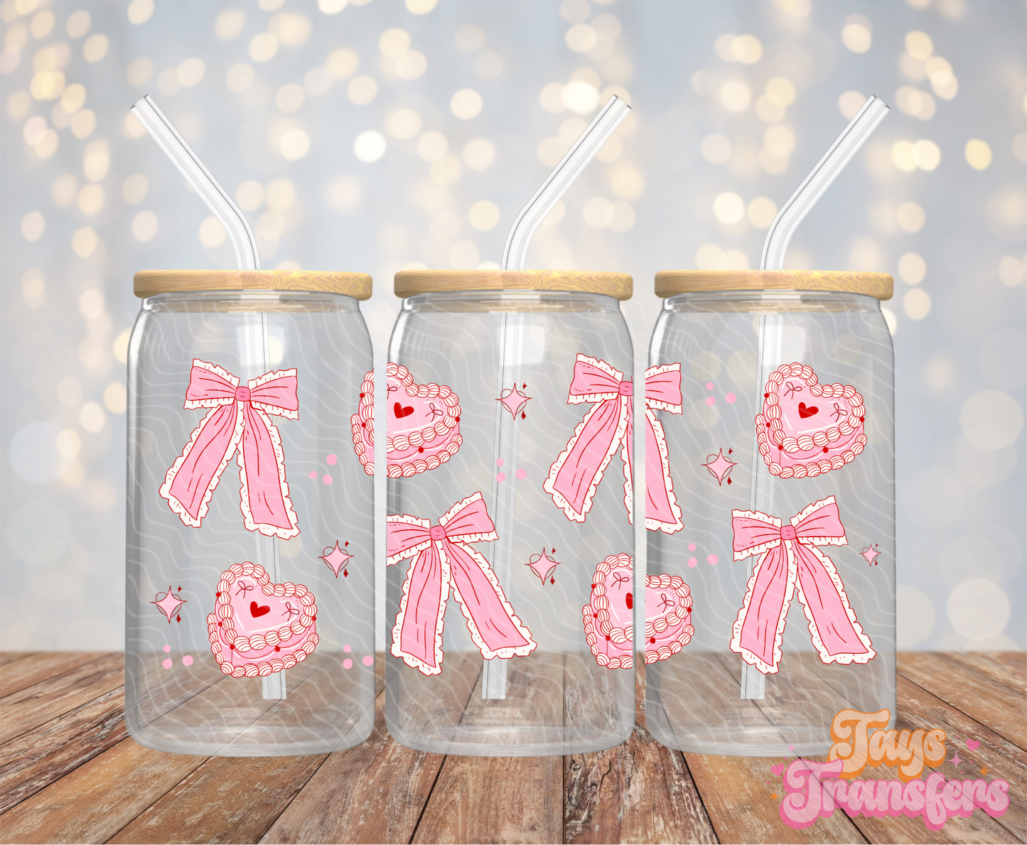 Cake & Bows - 16OZ UV DTF Wrap