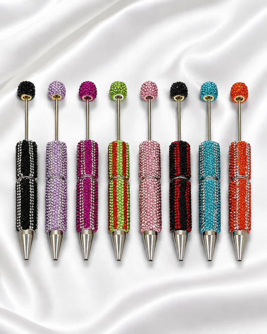 Stripe Rhinestone Beadable Pen