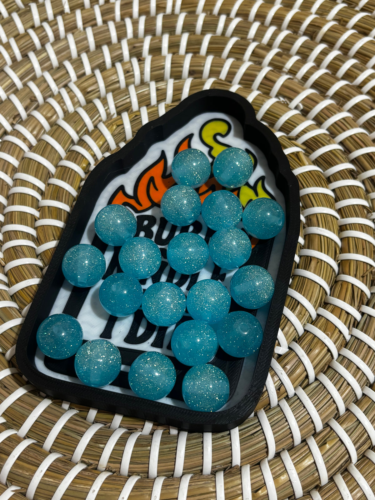 10 Pack Glitter Beads