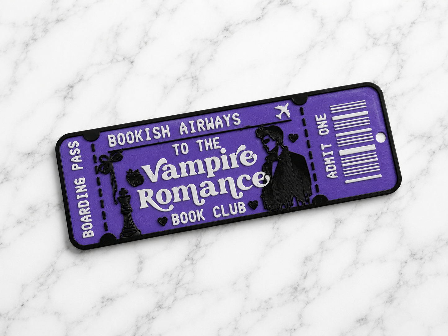 Vampire Romance Boarding Pass Bookmark