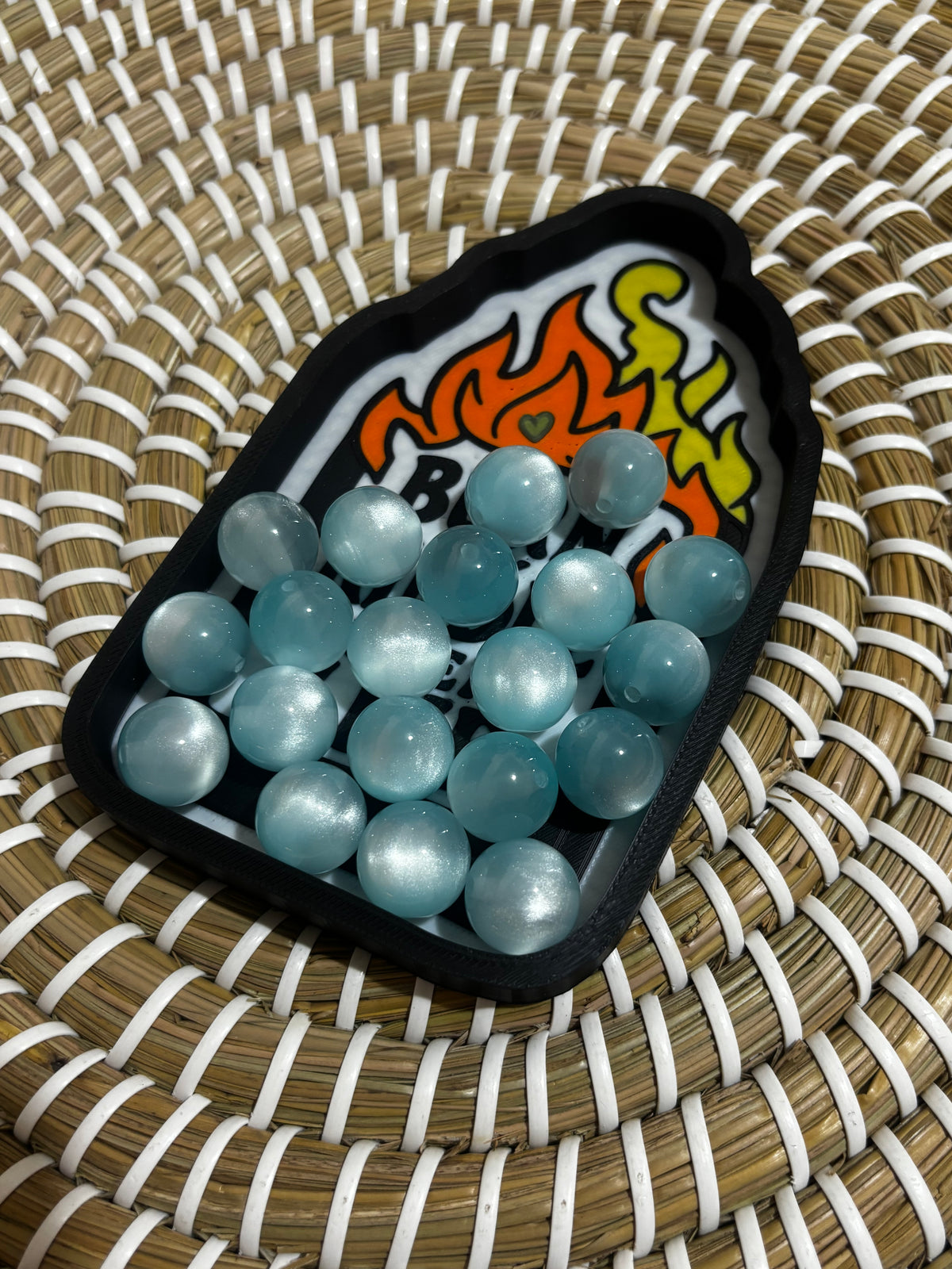 10 Pack Cats Eye Beads