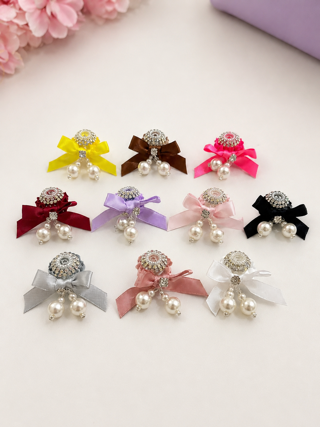 Pearl Drop Small Bow Fancy Bead