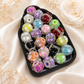 Iridescent Heart Rhinestone Fancy Bead
