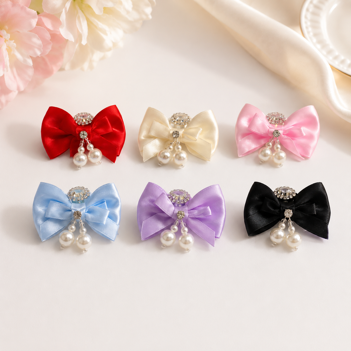 Pearl Drop Bow Fancy Bead