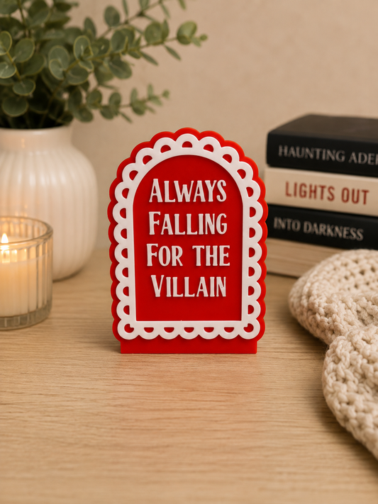 Falling For The Villain - Bookshelf Decor