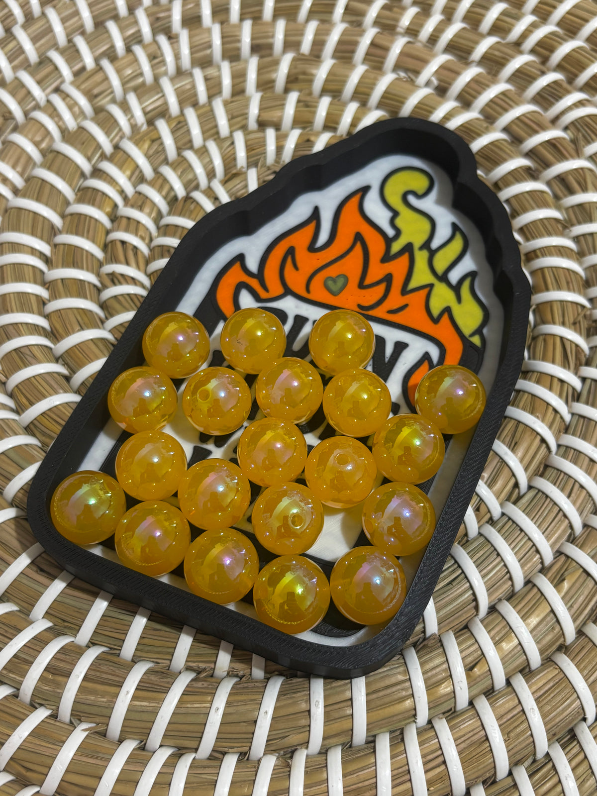 10 Pack Iridescent Beads