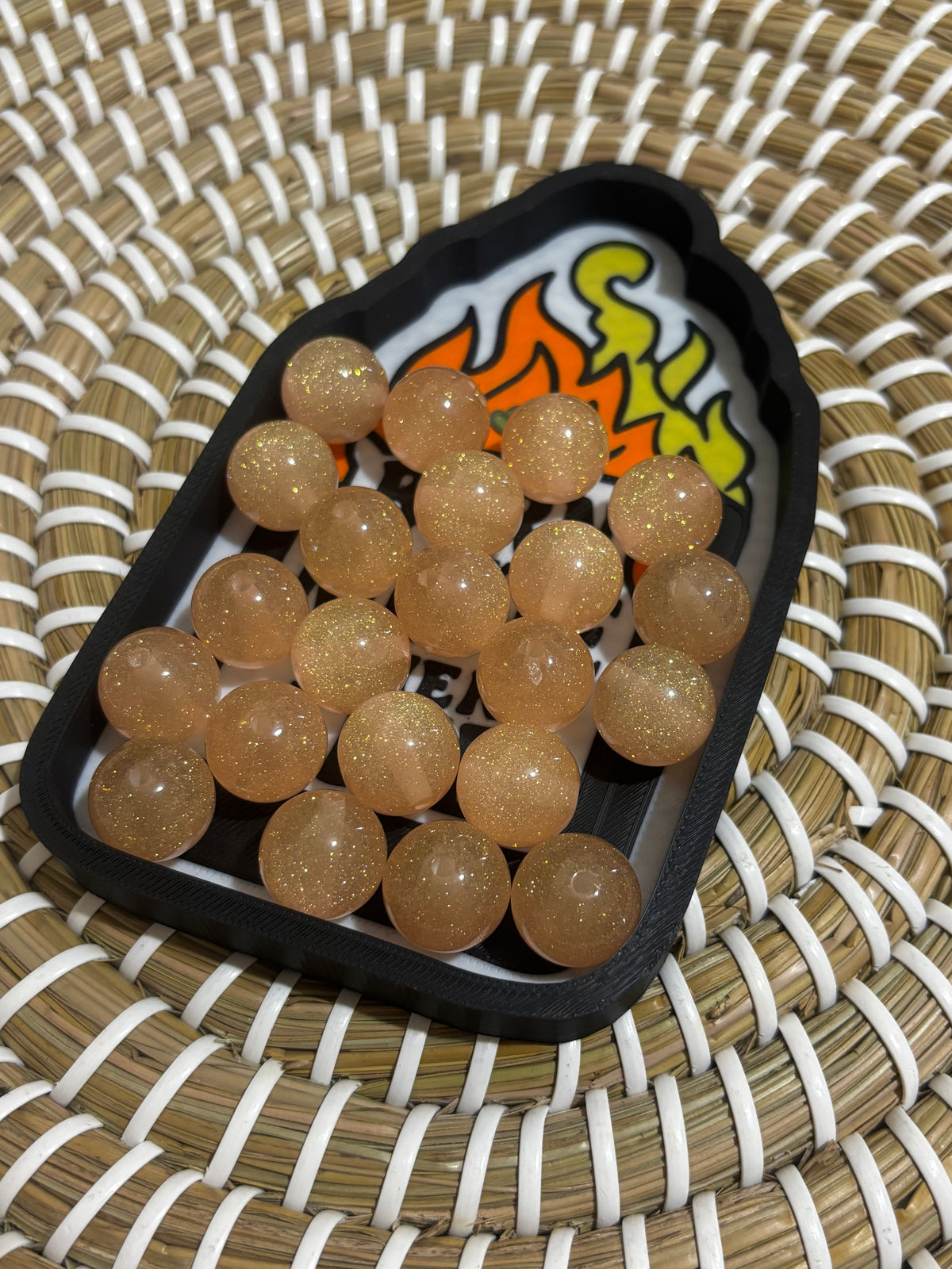 10 Pack Glitter Beads