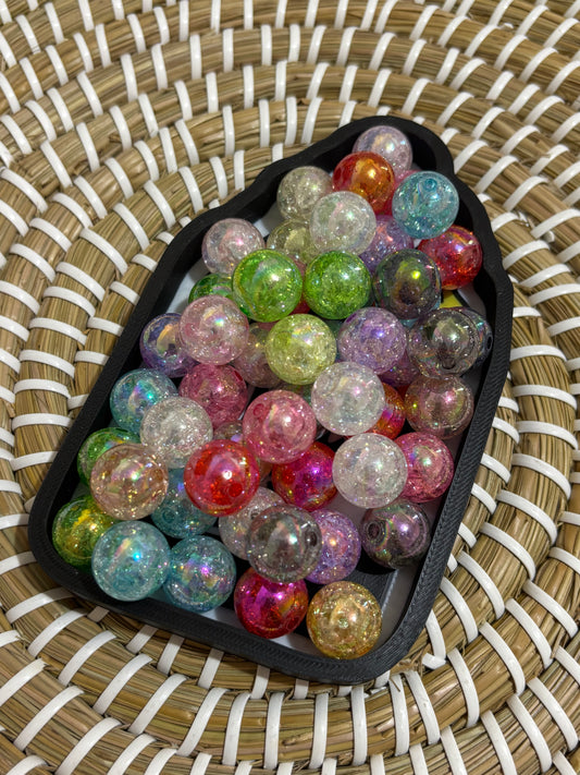 10 Pack Crackle Beads