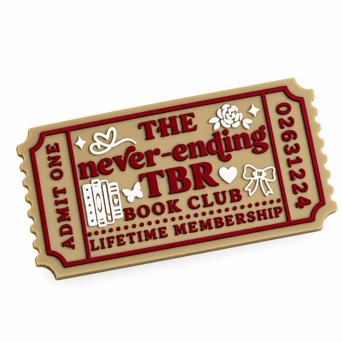 Never-Ending TBR Bookshelf Ticket