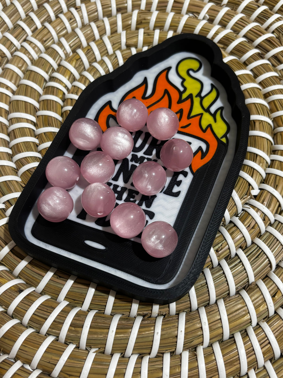 10 Pack Cats Eye Beads