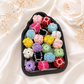 Flocked Heart & Bow Fancy Bead