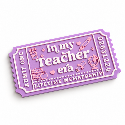 Teacher Era Bookshelf Ticket