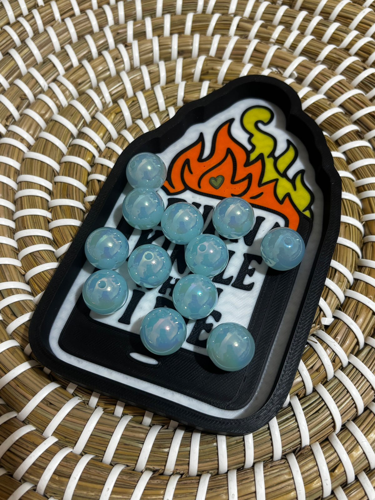 10 Pack Iridescent Beads