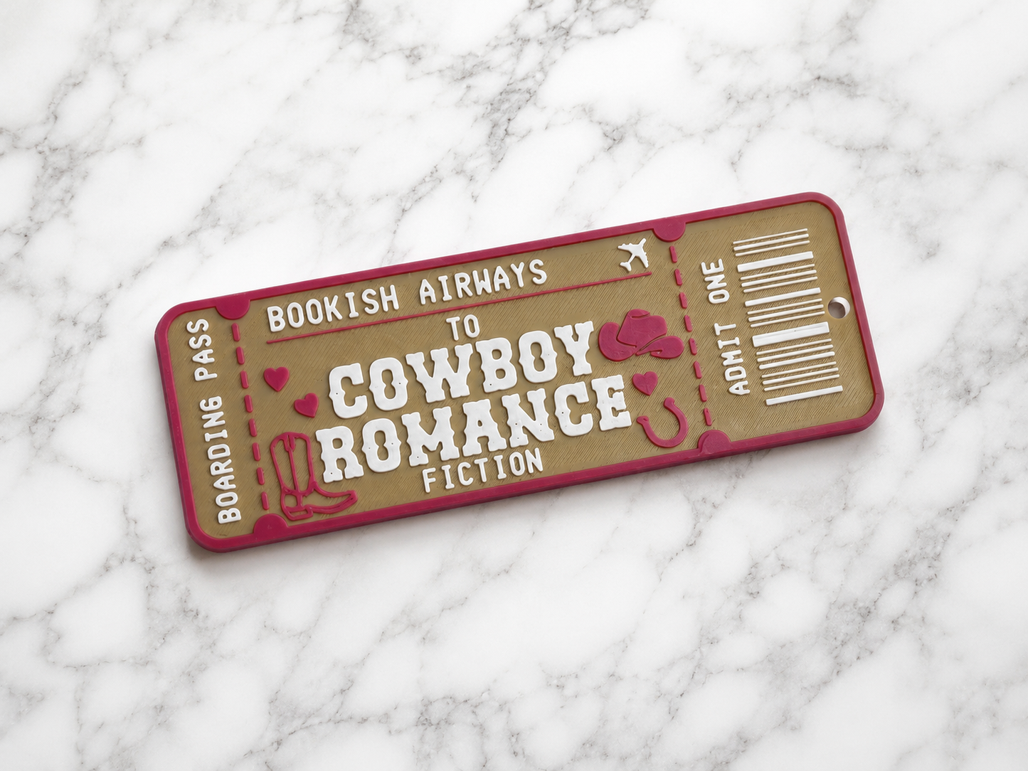 Cowboy Romance Boarding Pass Bookmark