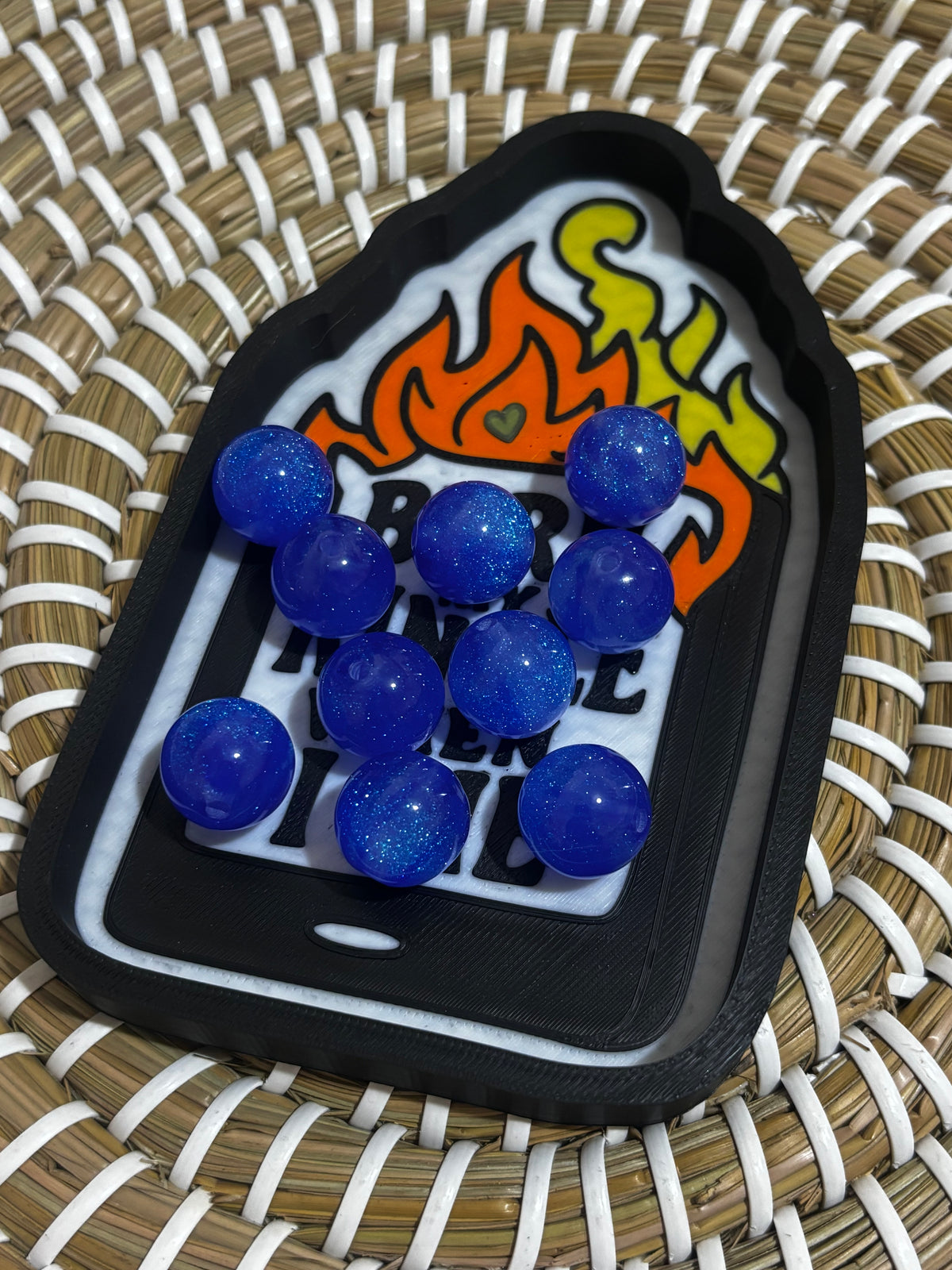 10 Pack Glitter Beads
